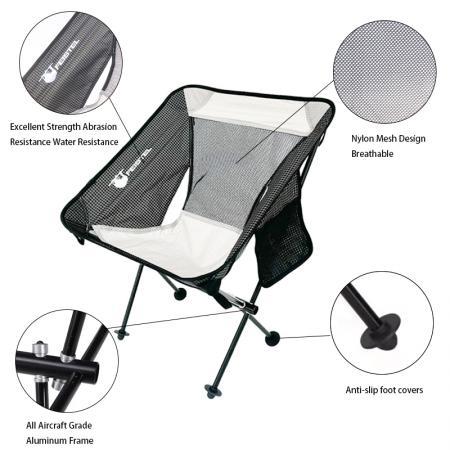 Складной стул для рыбалки на пляже с боковыми карманами, складные стулья для кемпинга 