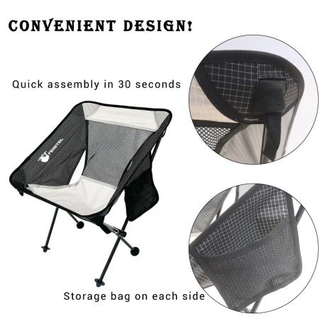 Складной стул для рыбалки на пляже с боковыми карманами, складные стулья для кемпинга 