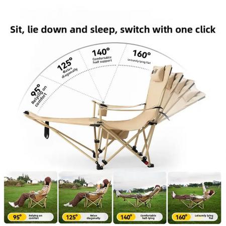 Удобный складной металлический стул для рыбалки с откидывающейся спинкой и съемной подставкой для ног