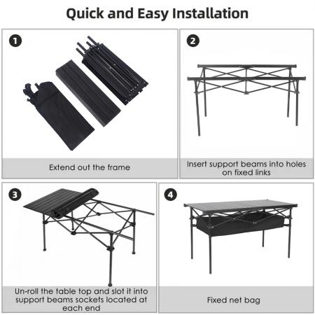 Сверхлегкий складной пляжный столик с сумкой для переноски, стол для пикника, кемпинга и приготовления пищи на природе