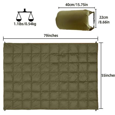 2022 новое индивидуальное складное водонепроницаемое одеяло для кемпинга, носимое нейлоновое пуховое одеяло для кемпинга 