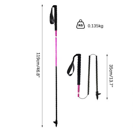 Сверхлегкие, 135 г, складные треккинговые палки из углеродного волокна 3K для походов и скандинавской ходьбы. 