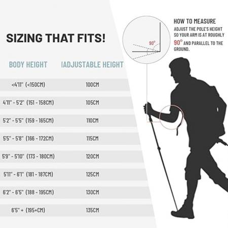 палки для горных походов, палки с быстрорегулируемыми замками