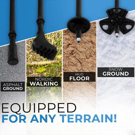 Складные легкие алюминиевые трости 7075 для походных палок с пробковыми ручками для взрослых и детей 