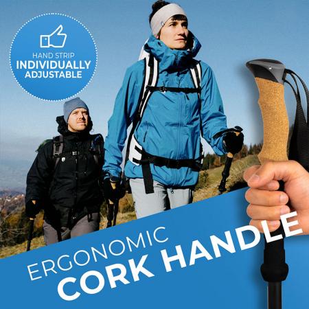 Складные легкие алюминиевые трости 7075 для походных палок с пробковыми ручками для взрослых и детей 