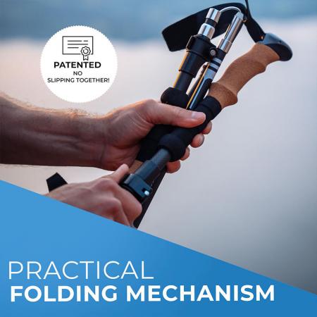 Складные легкие алюминиевые трости 7075 для походных палок с пробковыми ручками для взрослых и детей 