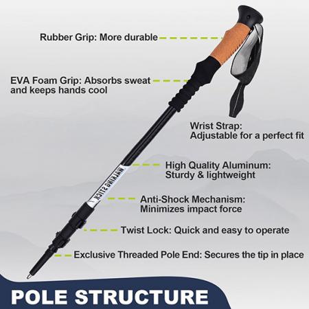 сверхлегкие треккинговые палки складные легкие походные трости для кемпинга на открытом воздухе 