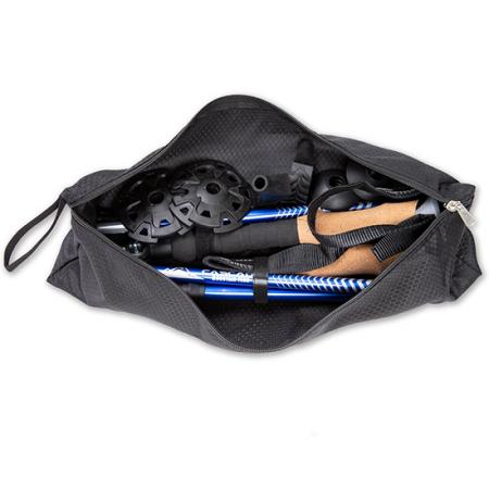 Прогулочные треккинговые палки. Складные легкие походные беговые палки с натуральными пробковыми ручками. Откидные замки с сумкой для переноски. 