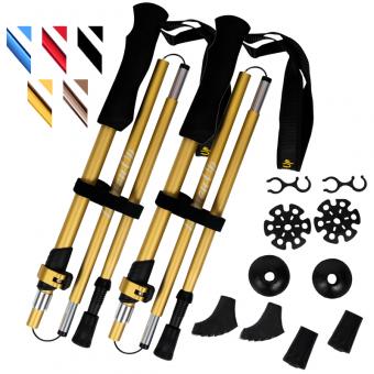 Складные сверхлегкие треккинговые палки из карбона