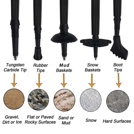 Сверхлегкий алюминиевый набор для походов и альпинизма из сплава 7075 с рукояткой из EVA, многофункциональные складные треккинговые палки. 