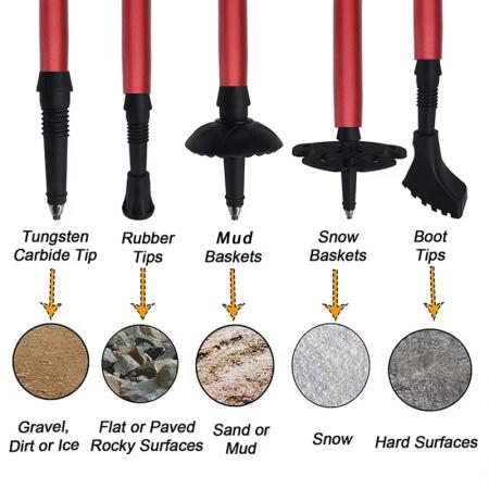 Складные сверхлегкие треккинговые палки из алюминиевого сплава с регулируемой высотой, заводская цена. Подходят для кемпинга и походов. 