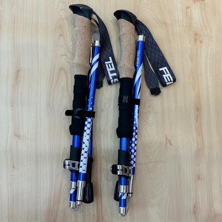 Сверхлегкая пятисекционная треккинговая палка из алюминиевого сплава 7075 с пробковыми рукоятками, современная регулируемая палка для походов на открытом воздухе. 