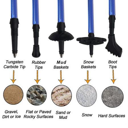 Сверхлегкая пятисекционная треккинговая палка из алюминиевого сплава 7075 с пробковыми рукоятками, современная регулируемая палка для походов на открытом воздухе. 