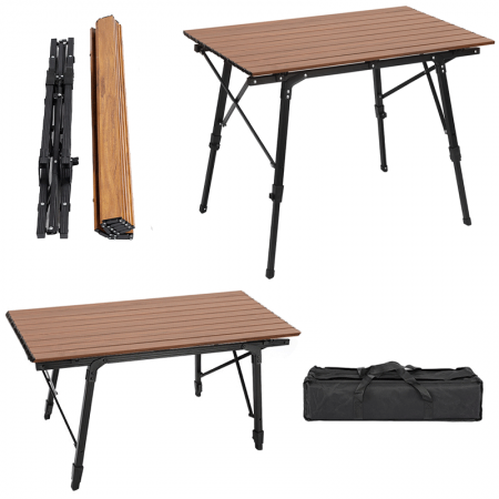 Сверхлегкий складной пляжный столик с сумкой для переноски, для путешествий, пикника и кемпинга на открытом воздухе. 