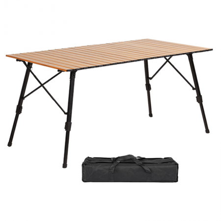 Складной алюминиевый портативный стол для кемпинга на открытом воздухе с регулировкой высоты.