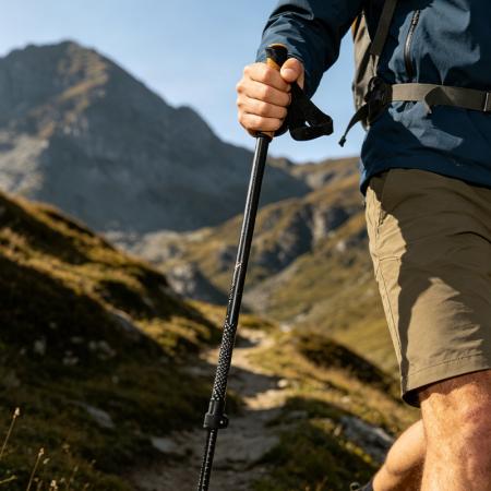 Карбоновая беговая палка Alpenstock Ultralight Easy Folding Sport Hiking Cross-country Trekking Pole Climbing Pole 