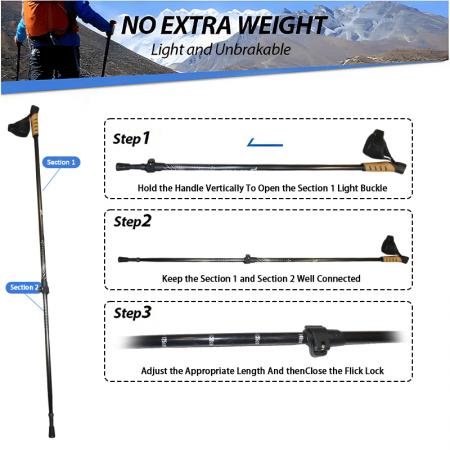 Карбоновая беговая палка Alpenstock Ultralight Easy Folding Sport Hiking Cross-country Trekking Pole Climbing Pole 